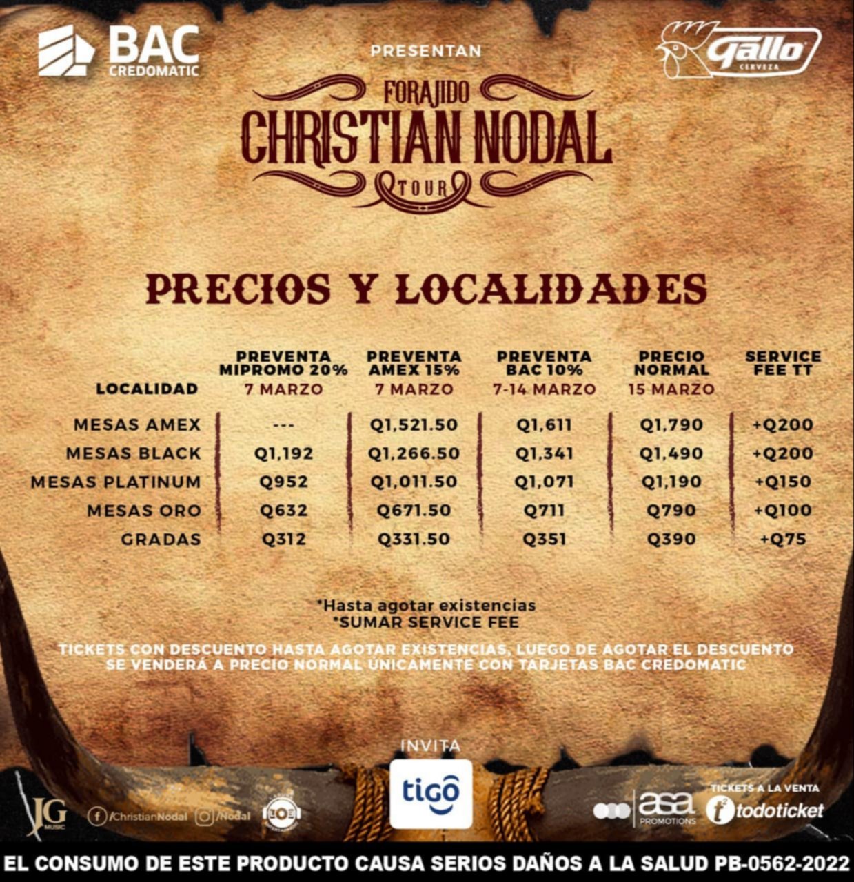 Christian Nodal en Guatemala: entradas, precios y detalles del concierto 2022