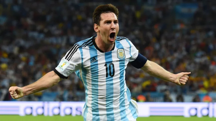 How many goals does Messi have in the soccer world cups?